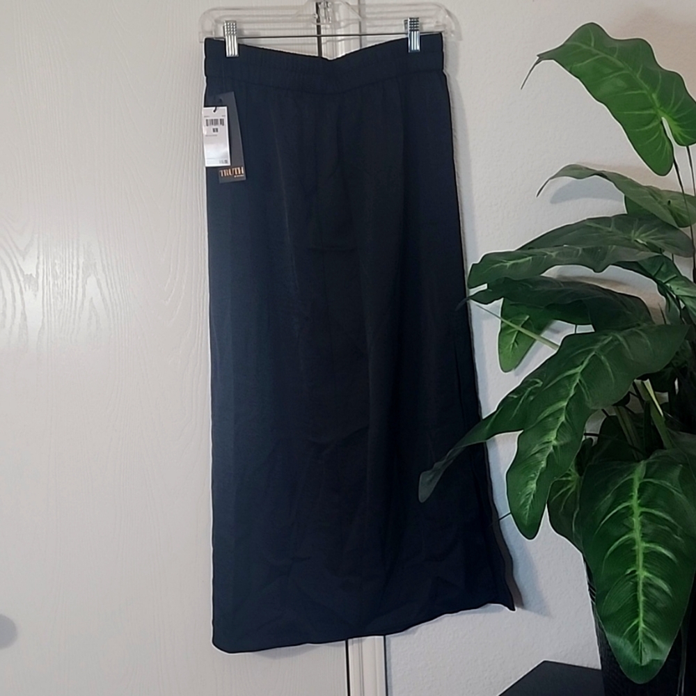 Satiny Black Skirt